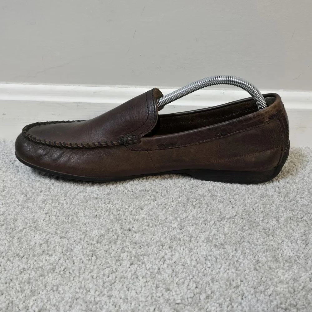 Frye Lewis Venetian Brown Leather Men's Loafer Slip On Shoe Size 10.5